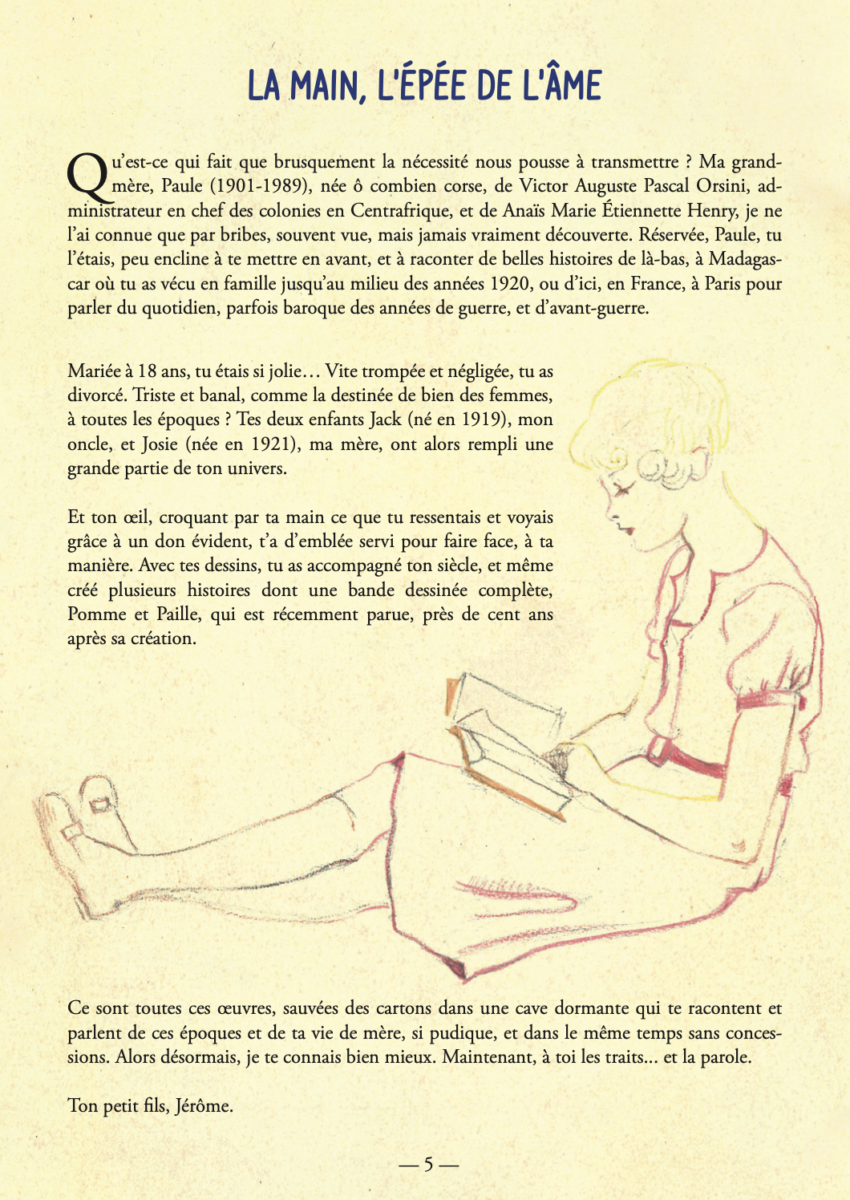 La préface du livre "Paule la vie dessinée"